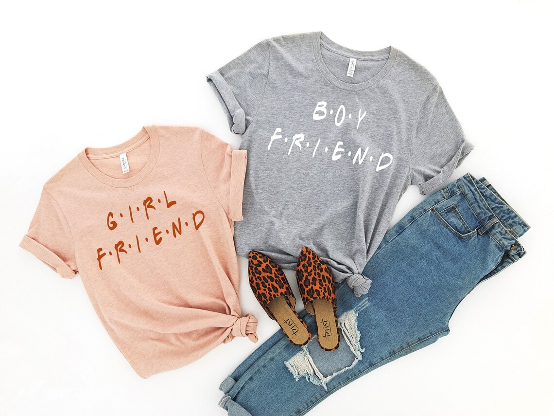 Friends Themed Boyfriend Girlfriend Shirts