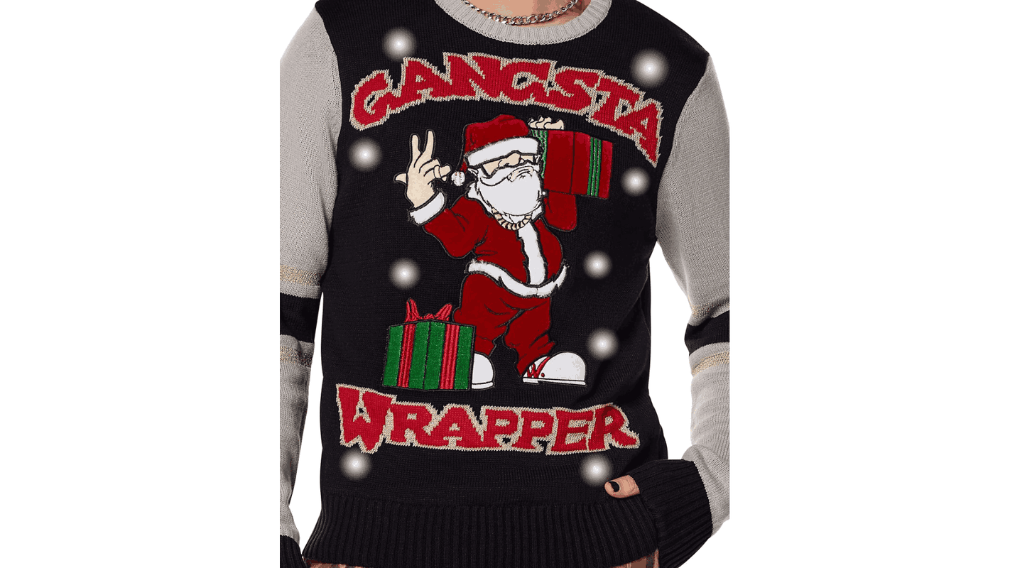 Gangsta Wrapper Ugly Christmas Sweater