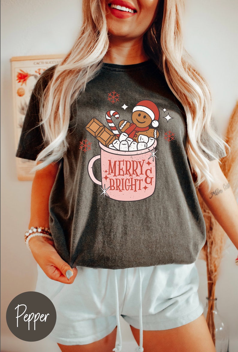 Gingerbread Retro merry t-shirt, Christmas t-shirt