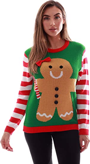 Gingerman Plus Size Ugly Christmas Sweater