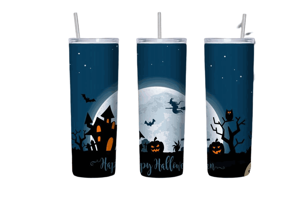Happy Halloween Beautiful Witches With Moon Beautiful Skinny Tumbler