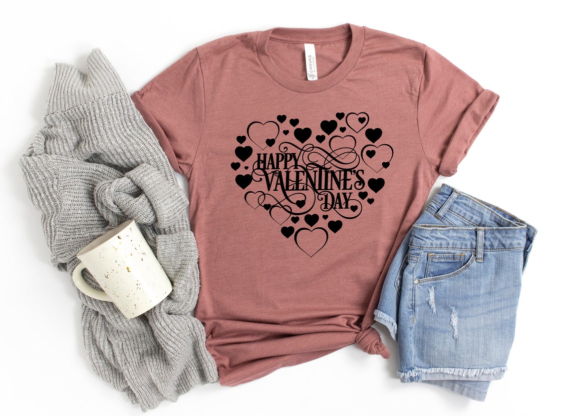 Happy Valentines Day Shirt Love Text Shirt