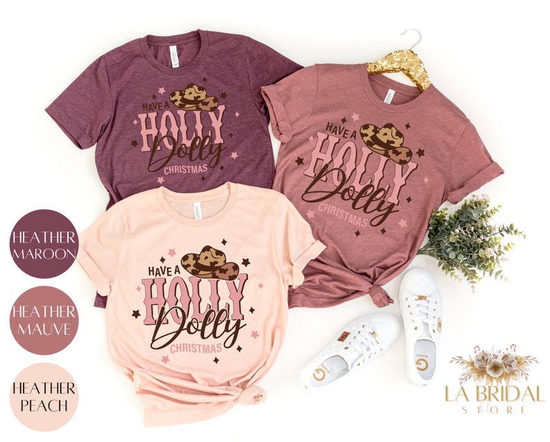 Have a Holly Dolly Christmas, Cute Santa Country Shirt