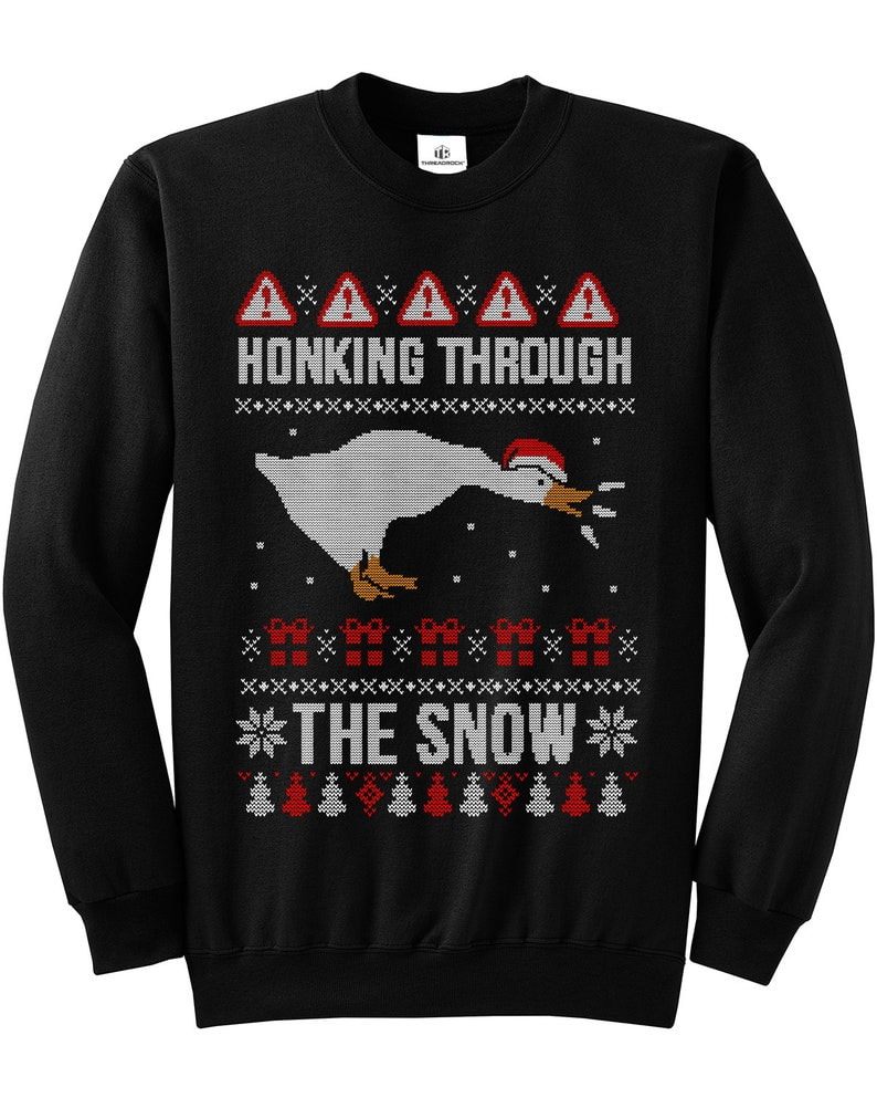 Honking Through The Snow Ugly Christmas Sweater