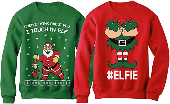 I Touch My Elf Elfie Ugly Christmas Sweater
