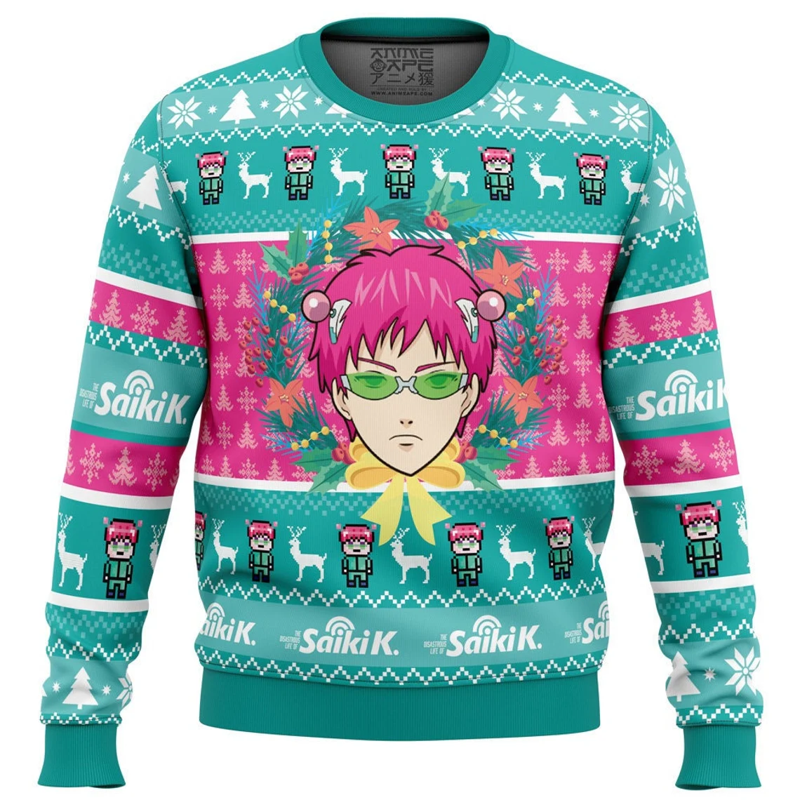 Kusuo Saikii Ugly Knitted Christmas Sweater