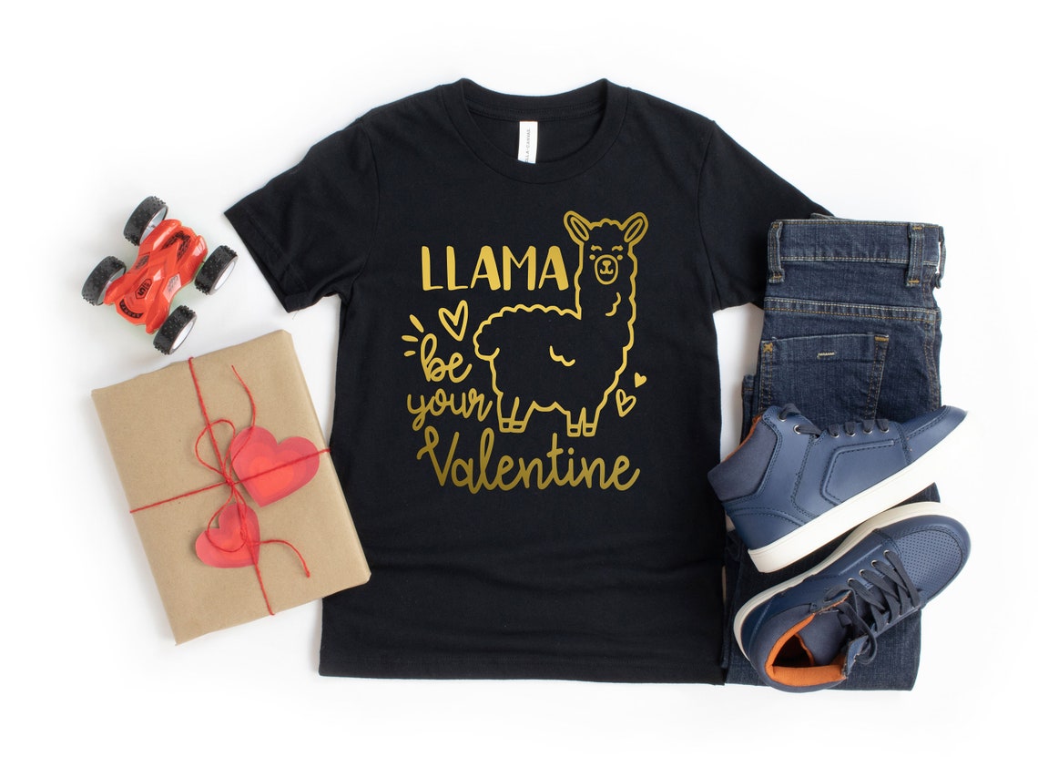 Llama be your Valentine Shirt, Boyfriend and Girlfriend Gift