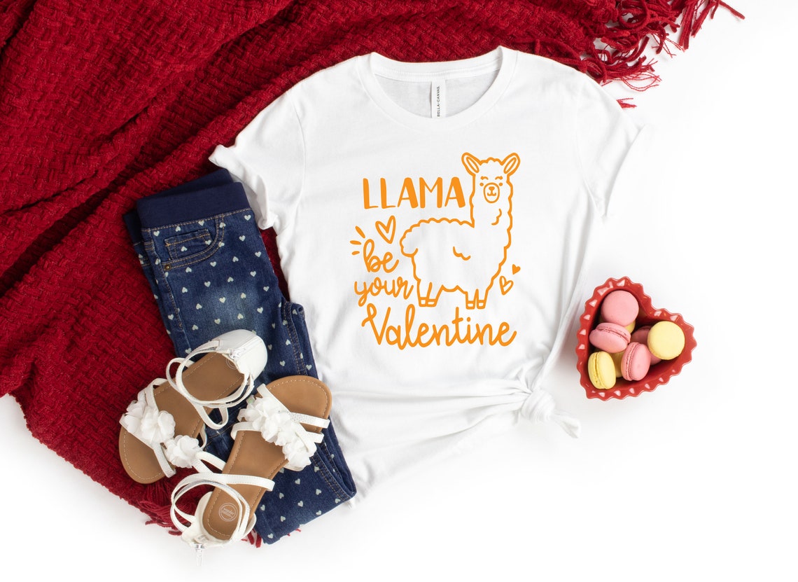 Llama be your Valentine Shirt, Boyfriend and Girlfriend Gift