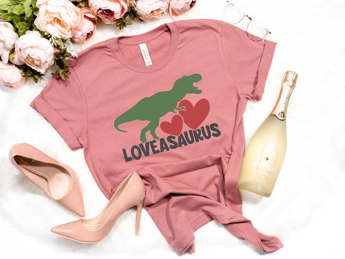Loveasaurus Rex, Boys Valentine Shirt Dinosaur