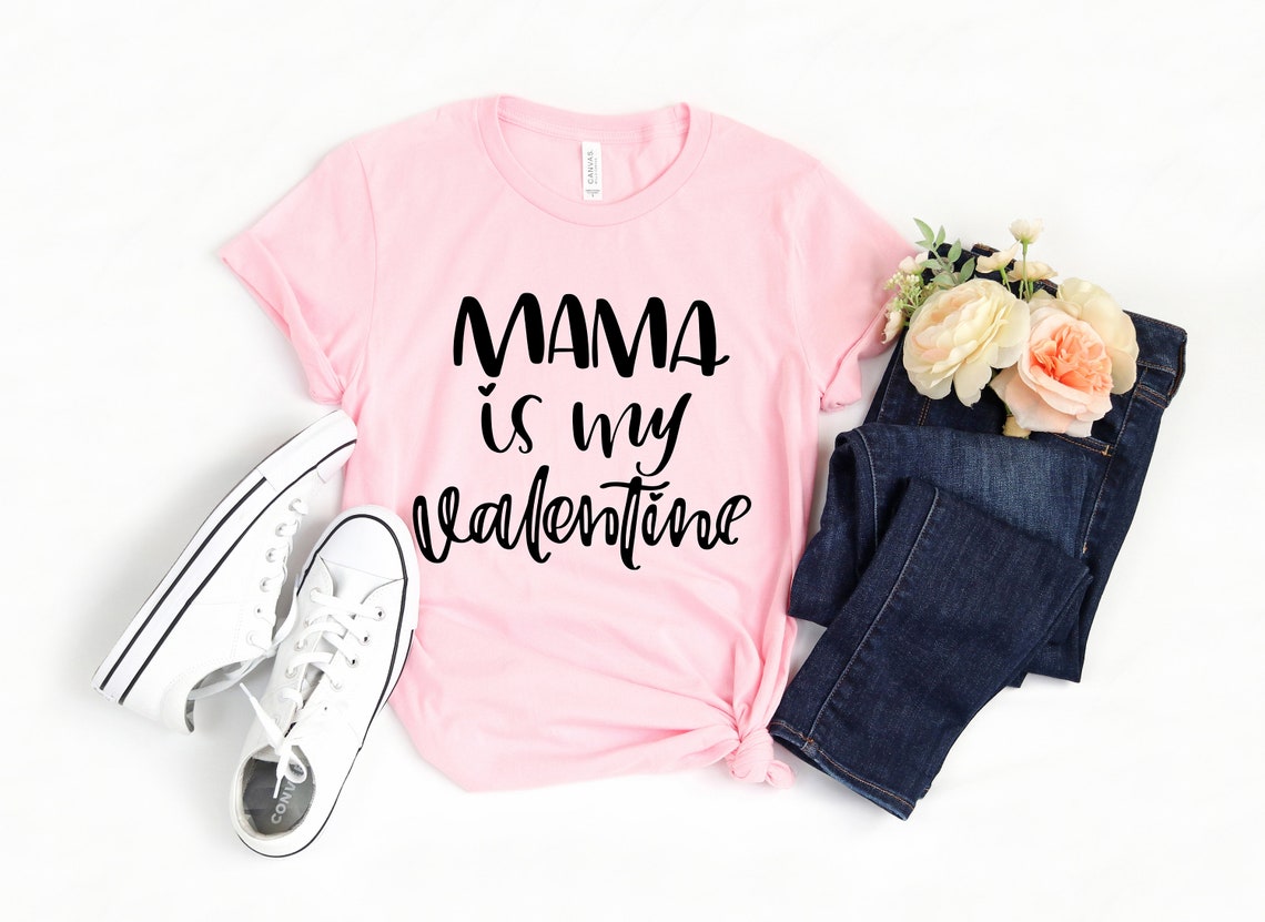 Mama Is My Valentine Shirt, Valentine Daddy and Heart Shirt Day Tshirt