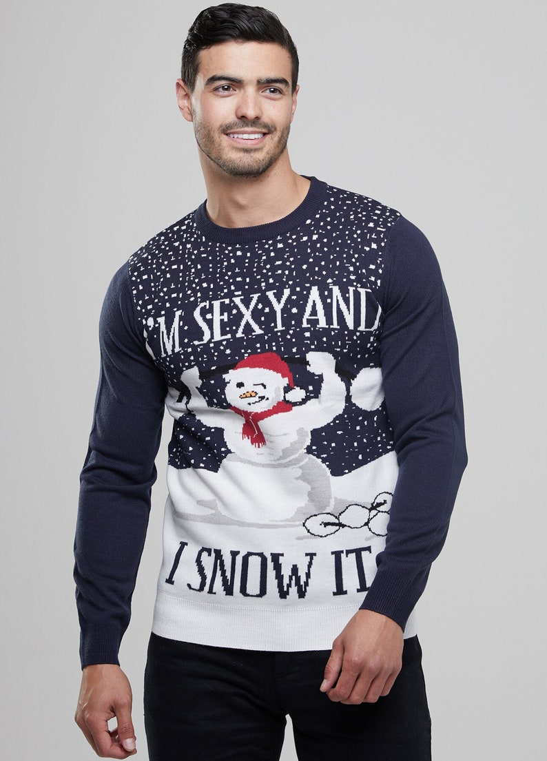 Men's Christmas Novelty Jumper Funny Snowman