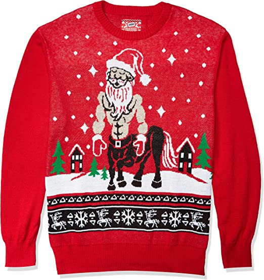 Men's Ugly Christmas Sweater Santa Centaur