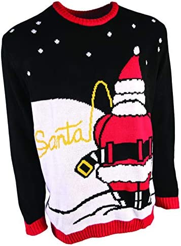 Men's Ugly Christmas Sweater, Santa's Pee Break