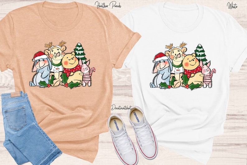 Merry Christmas Sweatshirt, Pooh Christmas Shirt, Christmas Tree Shirt