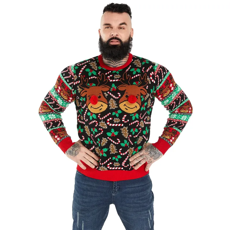 Merry Christmas to Moo Mens Funny Ugly Christmas Sweater