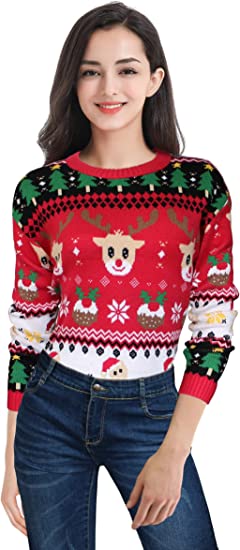 Merry Reindeer Shirt Knit Sweaters