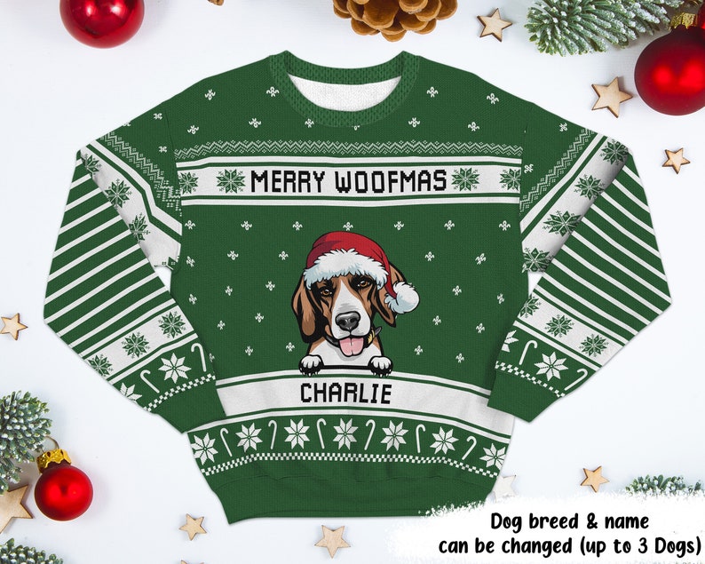Merry Woofmas - Personalized Unisex Ugly Christmas Sweater
