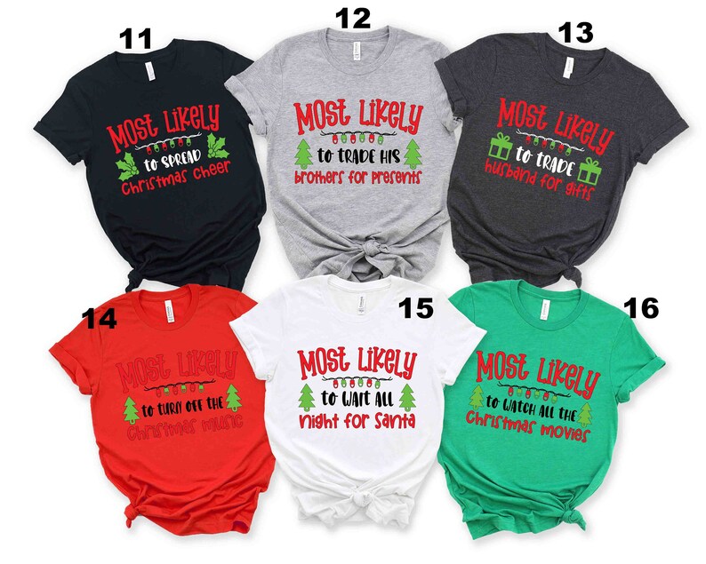Most Likely to Family Christmas Sweatshirt, Funny Christmas Party