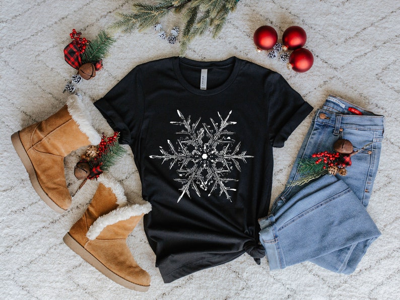 Natural Snowflake Shirt, Christmas Shirt