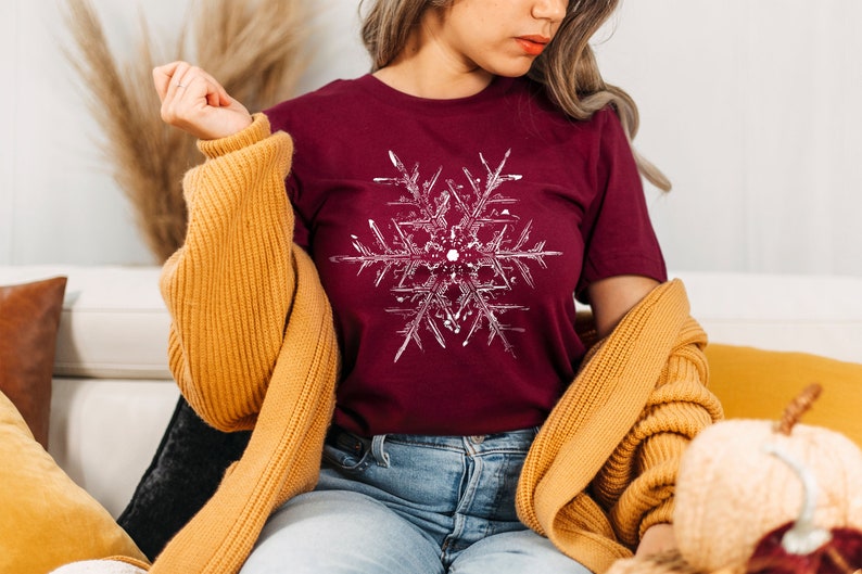 Natural Snowflake Shirt, Christmas Shirt