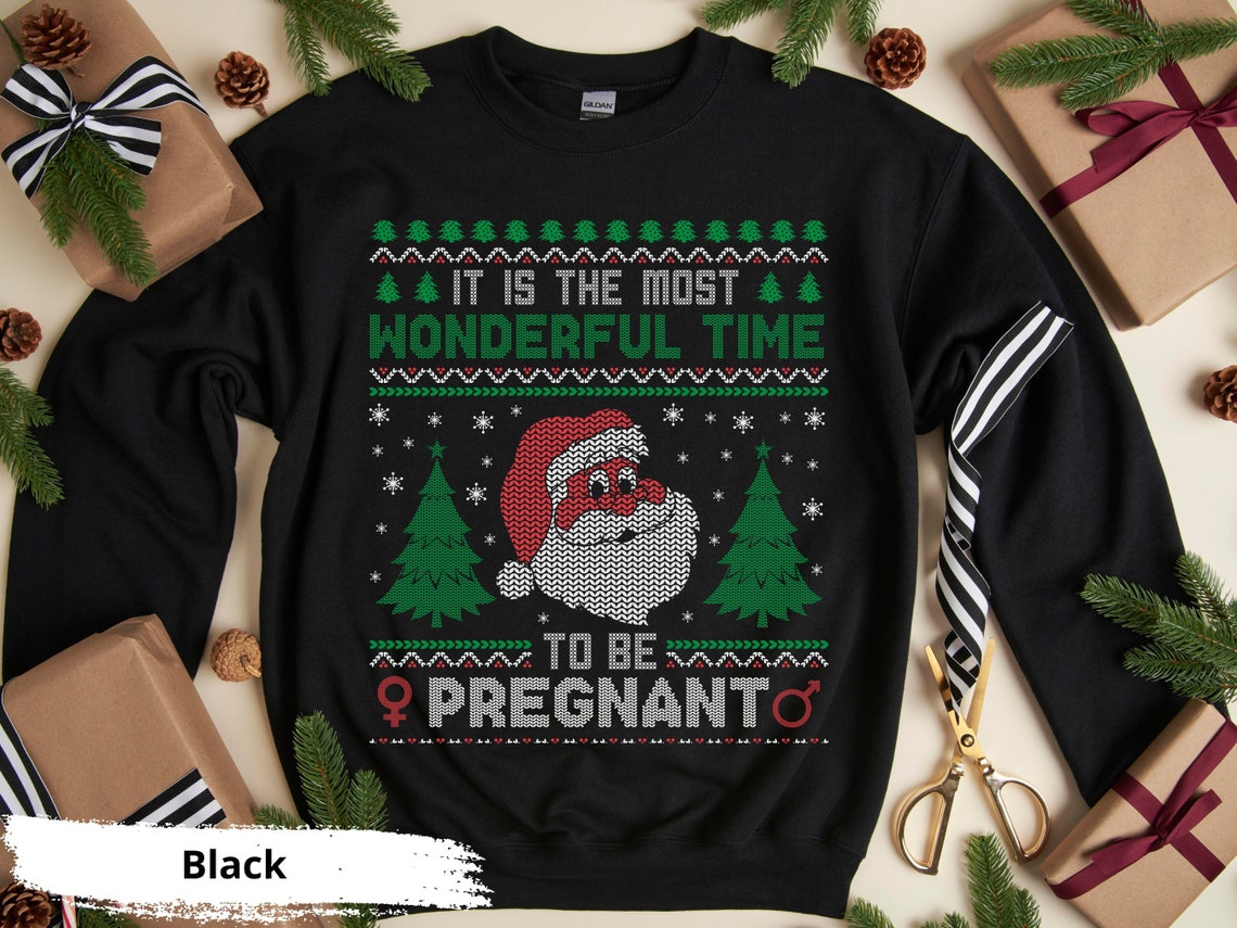 Pregnant Ugly Christmas Santa