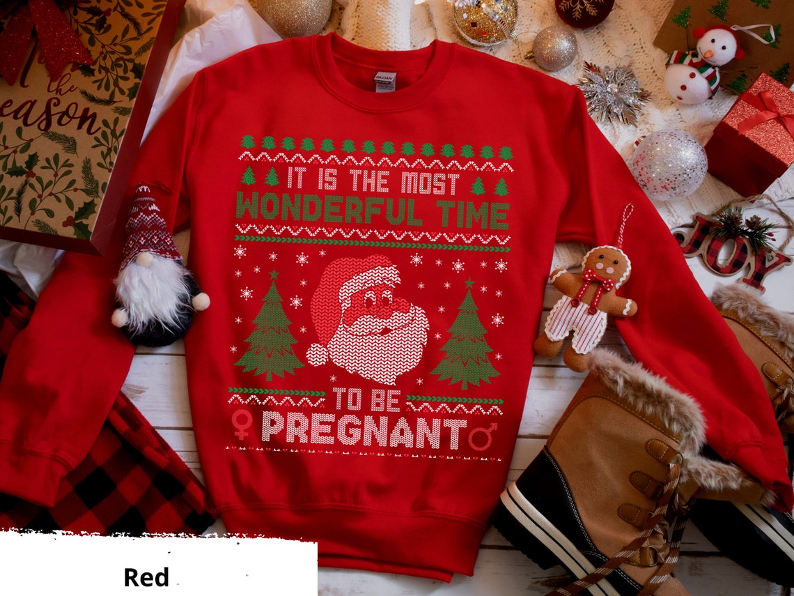 Pregnant Ugly Christmas Santa