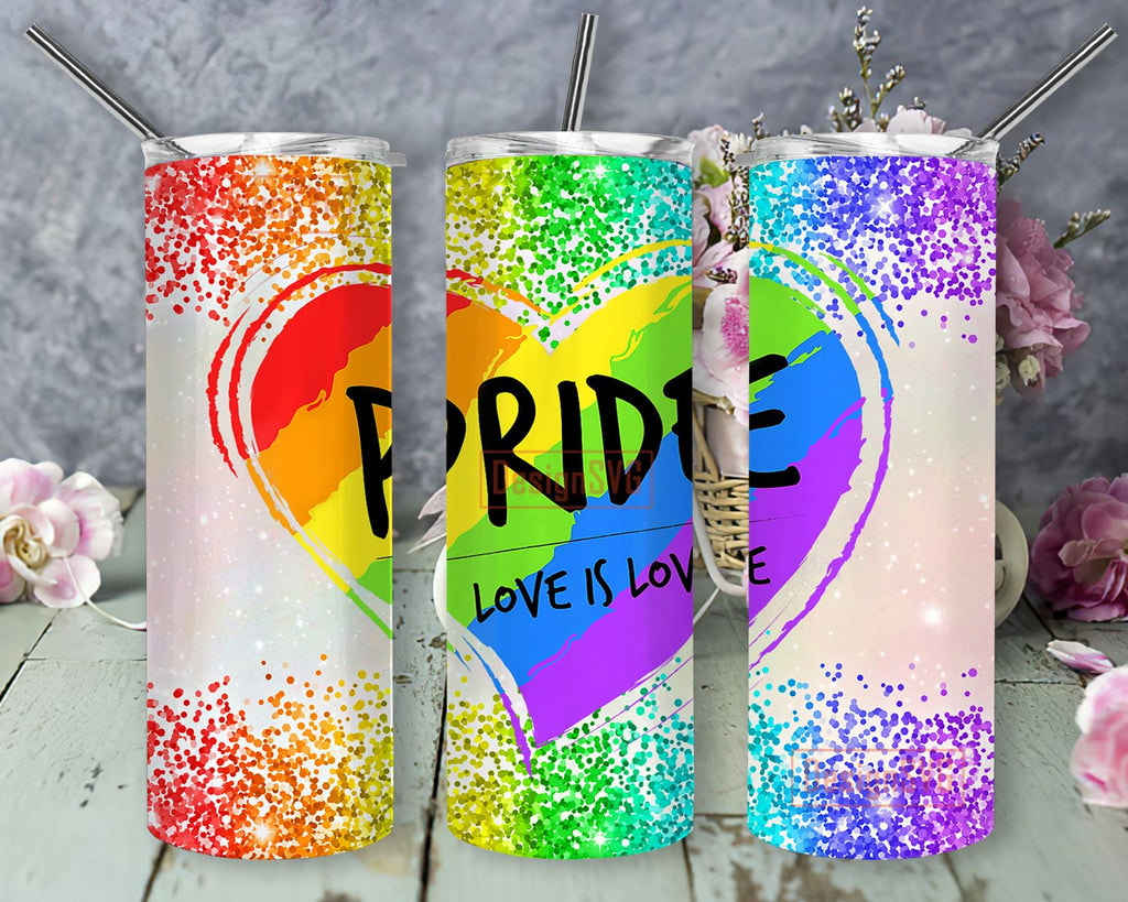 Pride Love Is Love Beautiful Colorful Gifts For Pride Lover 20oz 30oz Skinny Tumbler