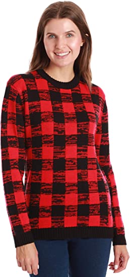 Red Plaid Plus Size Ugly Christmas Sweater