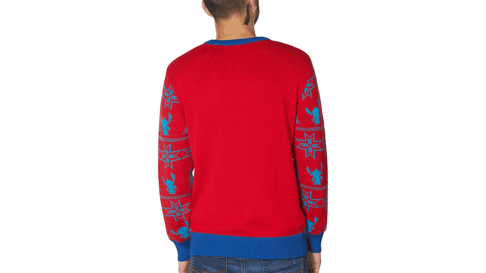 Red Santa Stitch Ugly Christmas Sweater Disney