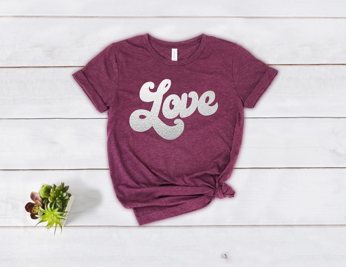 Retro Love Shirt Valentine's Day Shirt Cute Love Tee Shirt