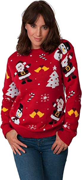 Santa Jingle Red Cute Christmas Sweater
