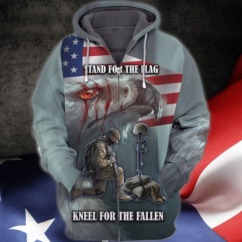 Stand For The Flag Kneel For The Fallen Veteran