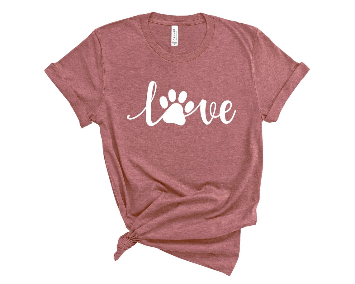 T-shirt for women, love PAW shirt, women's dog lover shirt