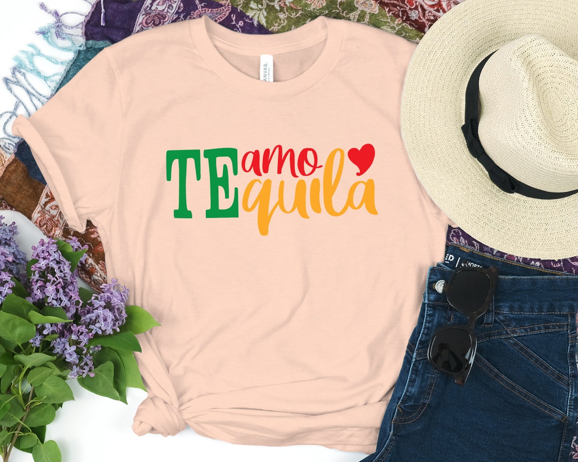 Te Amo Tequila Shirt, Party Shirt, Day Drinking Shirt