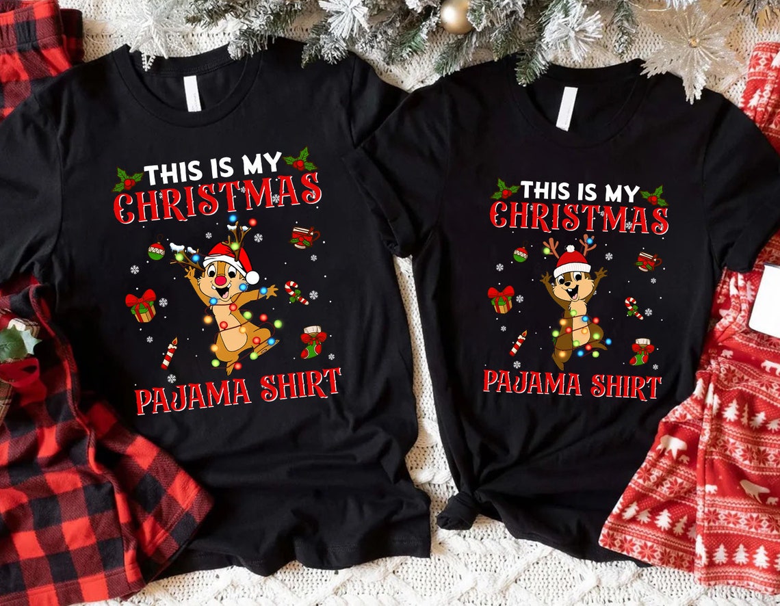 This Is My Christmas Pajama Shirt Chip And Dale