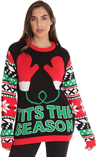 Tits The Season Plus Size Ugly Christmas Sweater