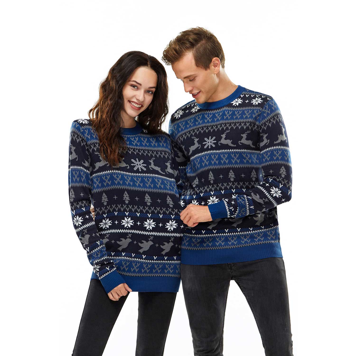 Traditional Fair Isle Classic Couples Ugly Christmas Sweater
