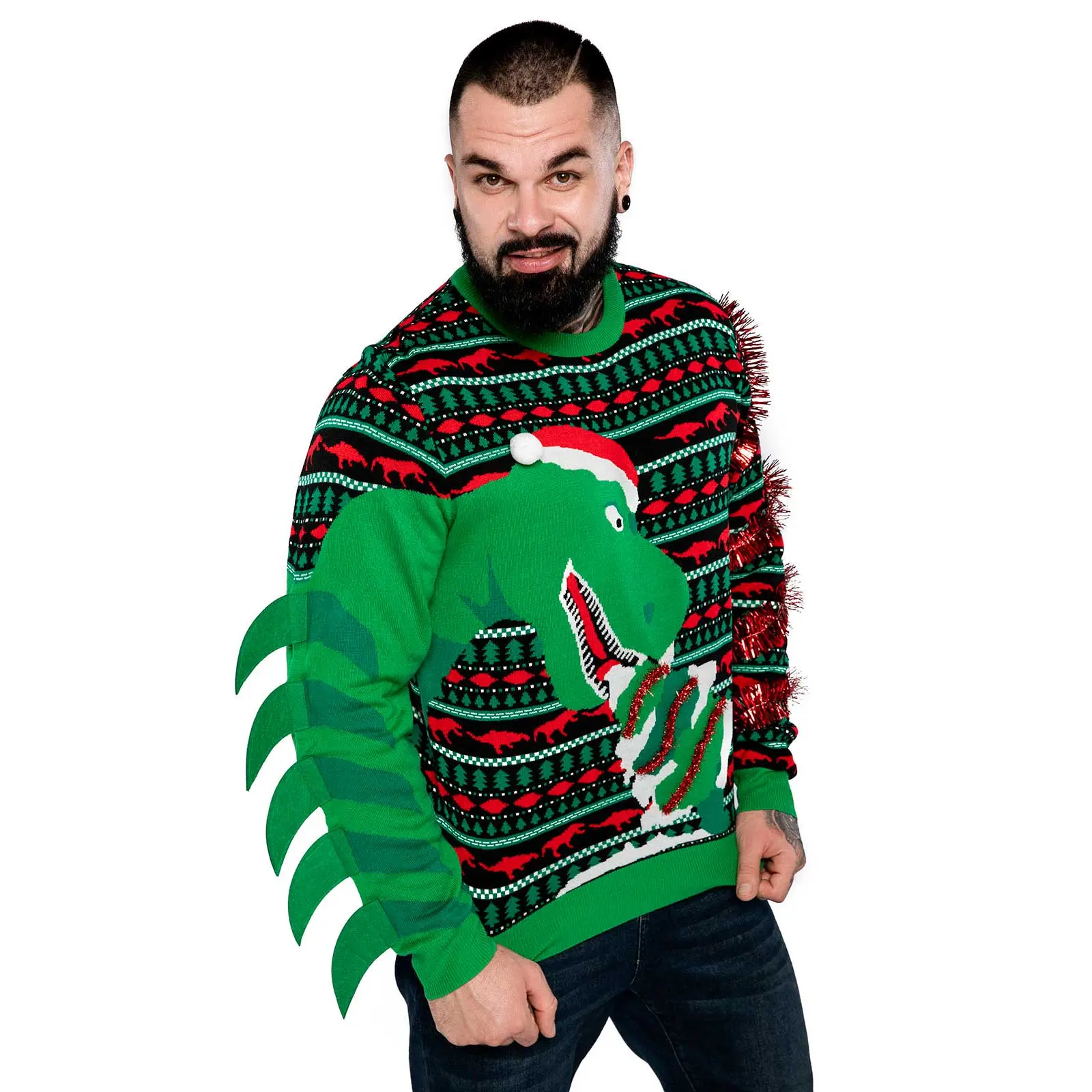 Tree-Rex Wrecker Unisex Funny Christmas Sweater