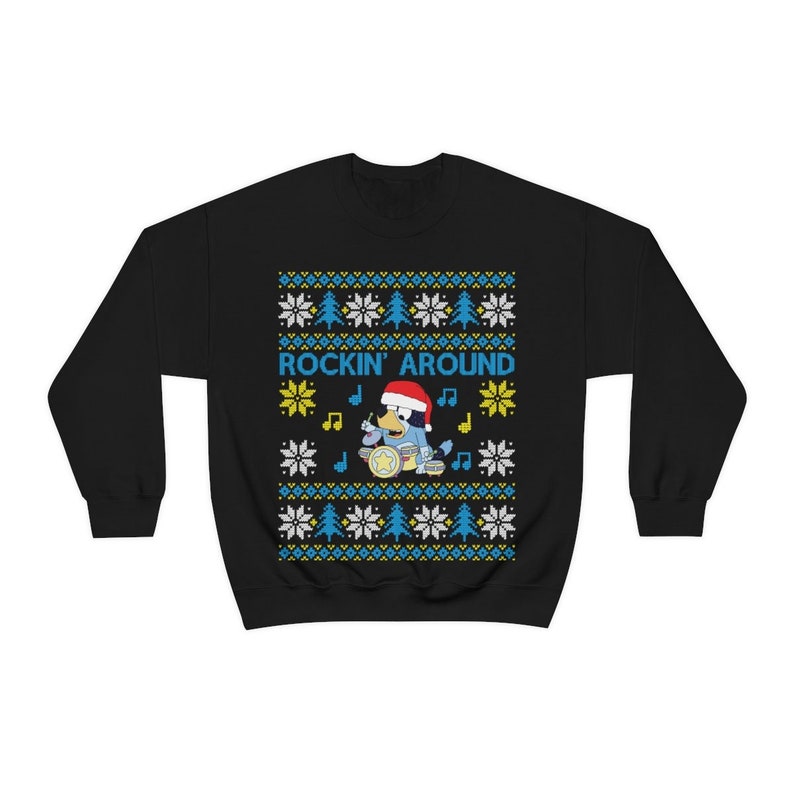 Ugly Christmas Sweater Bluey, Funny, Unisex