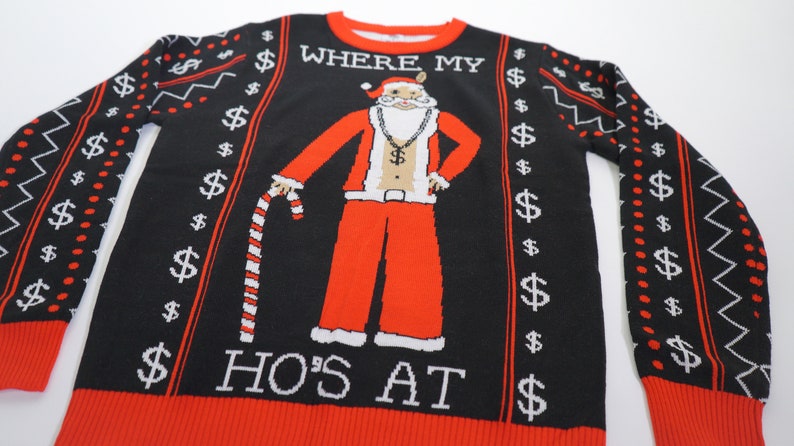 Ugly Christmas Sweater Santas Hos