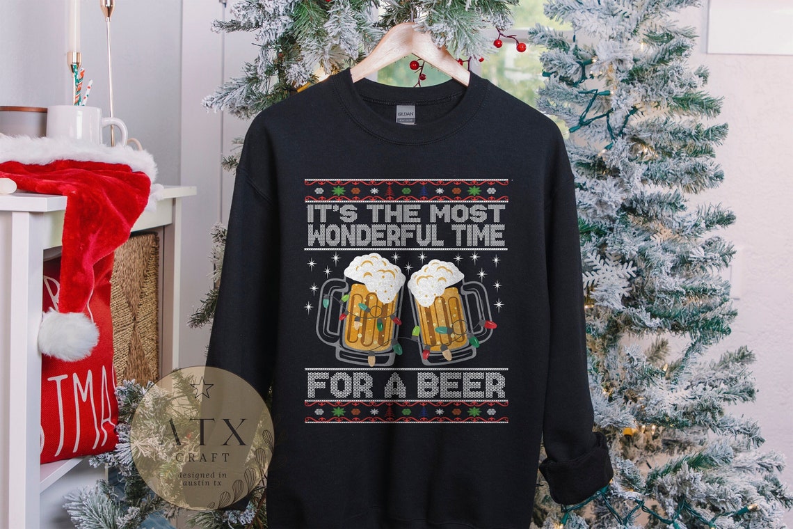 Ugly Christmas Sweater, Wonderful Time For A Beer
