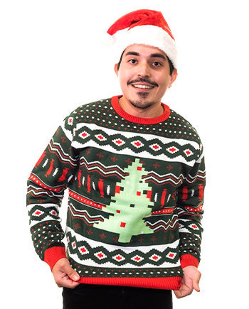 Ugly Sweater Christmas Tree, Ugly Pixelated Christmas Tree Sweater