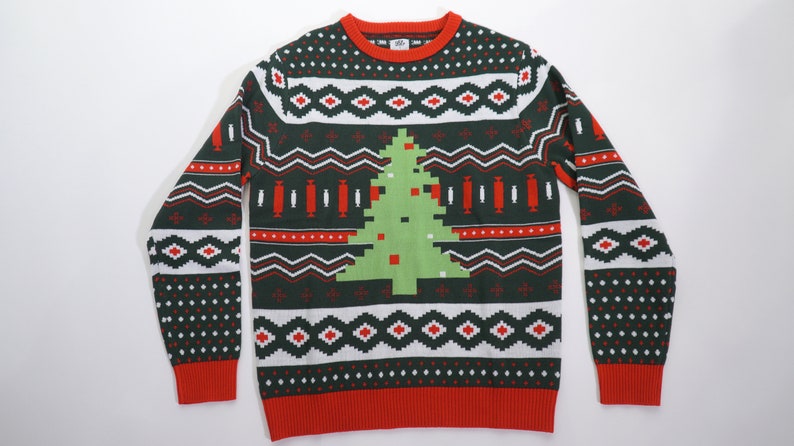 Ugly Sweater Christmas Tree, Ugly Pixelated Christmas Tree Sweater