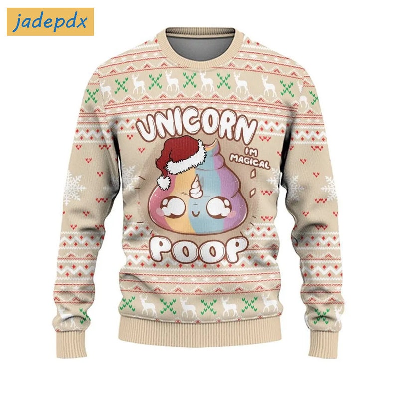 Unicorn Poop I'm Magical Ugly Christmas Sweater