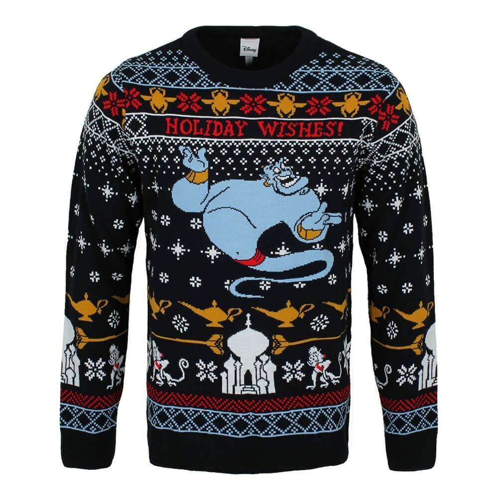 Unisex Aladdin Genie Holiday Wishes Knitted Christmas Jumper