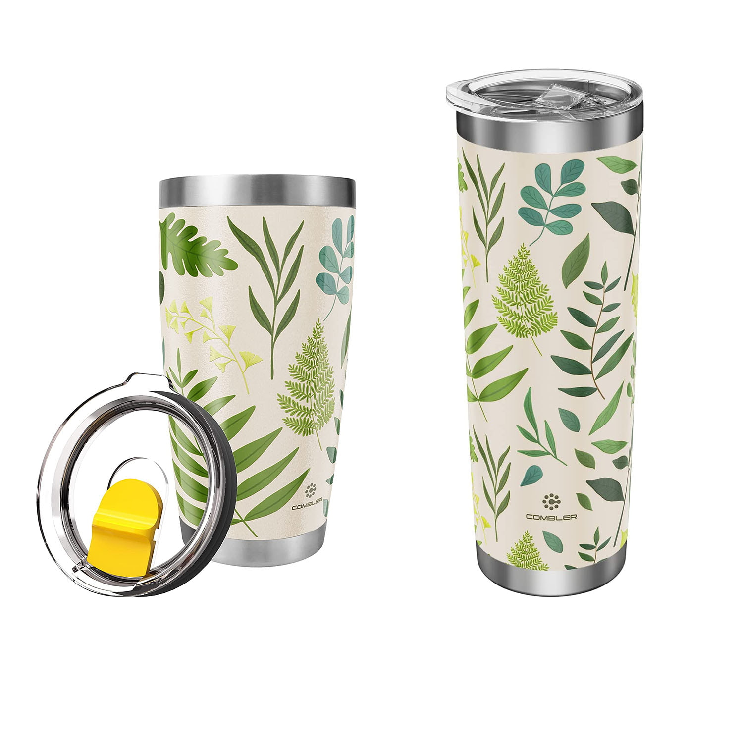 3D Leaves Relief Patterns, Birthday Gifts for Women Tumbler