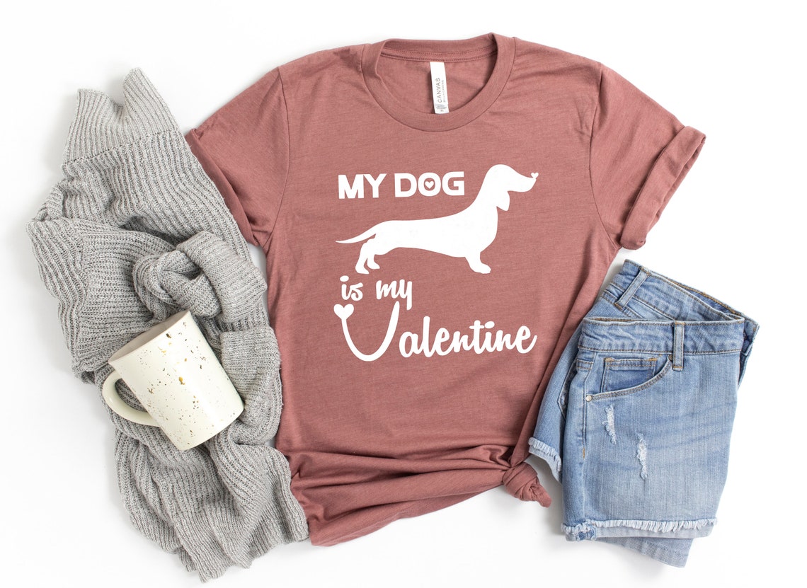 Valentines Day Shirt, Dog Valentine Shirt Dachshund