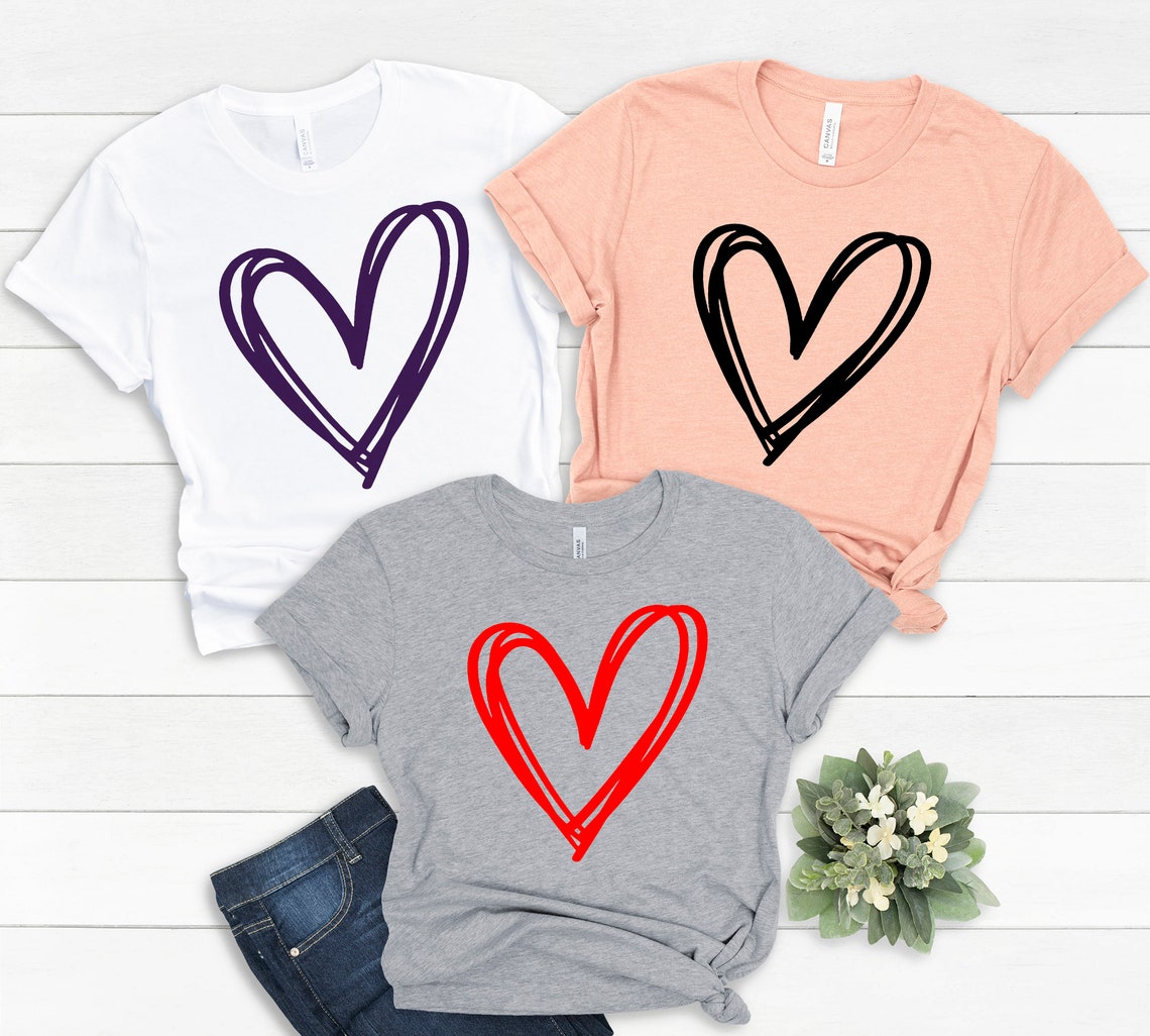 Valentines Day Shirt, Heart Shape Shirt