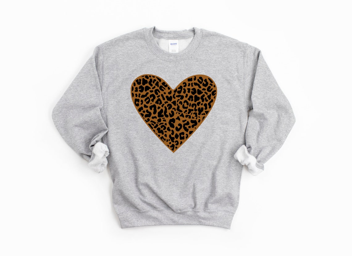 Valentines Day Shirt, Leopard heart Shirt Cheetah