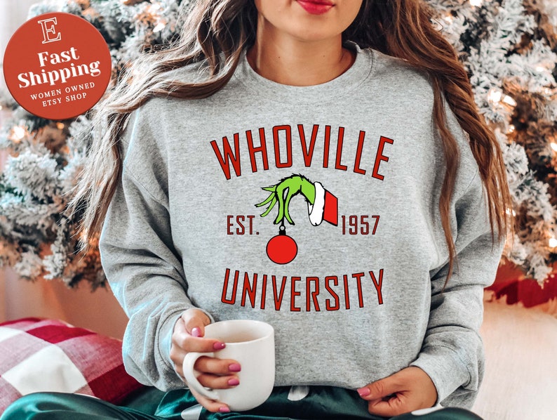 Whoville Sweatshirt, Whoville University Shirt, Christmas University